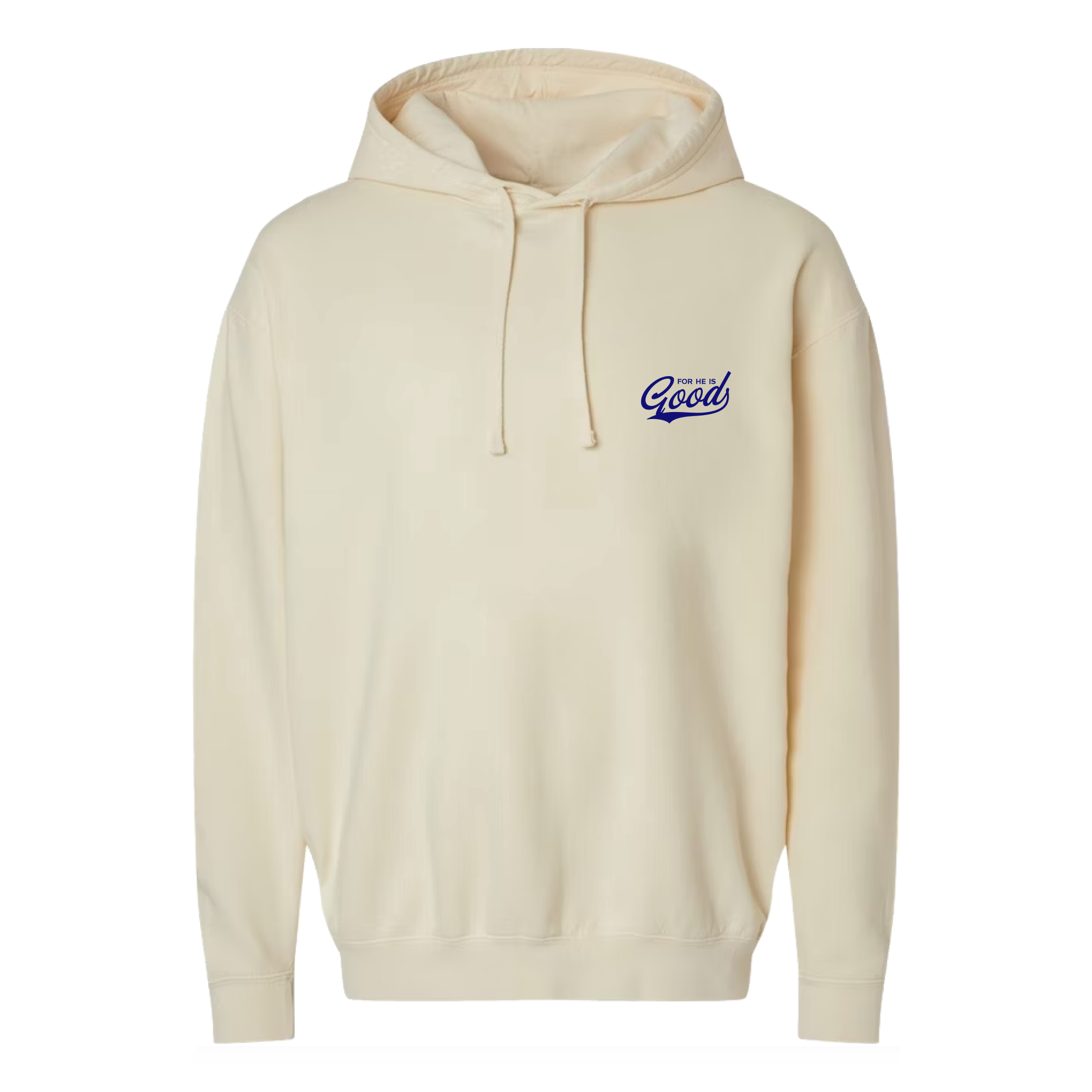 For He is GOOD Lightweight Hoodie - Ivory