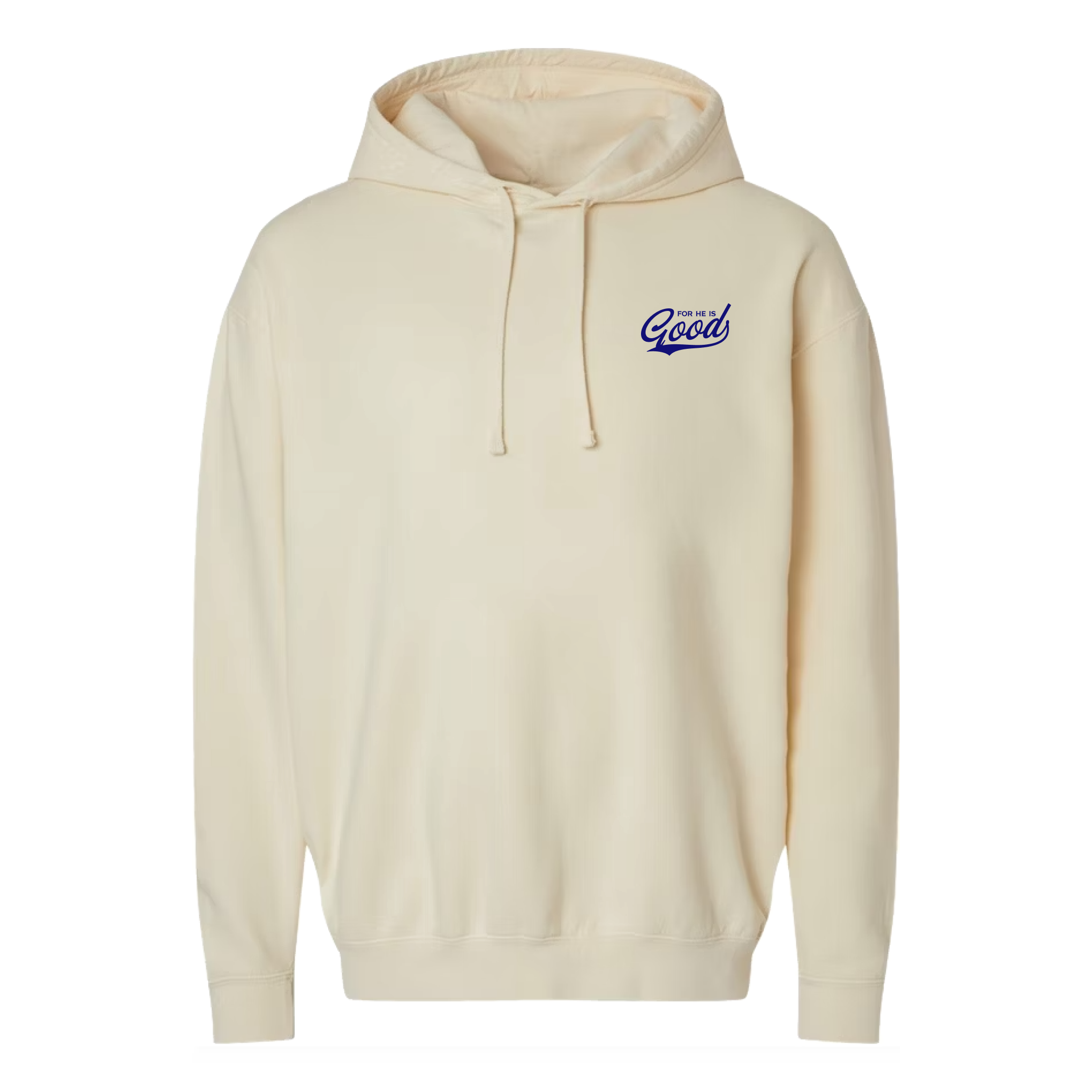 For He is GOOD Lightweight Hoodie - Ivory
