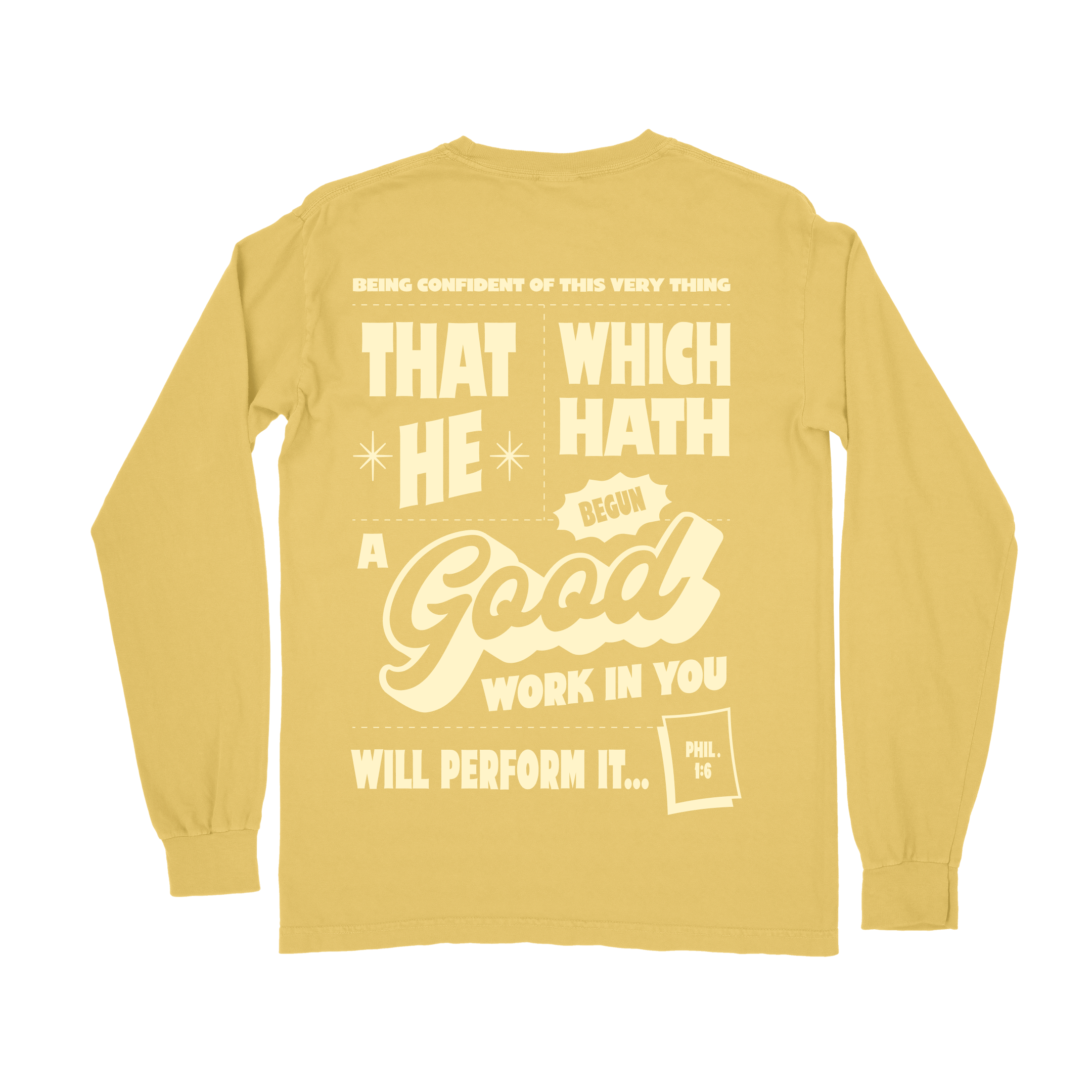 GOOD Work In You Long Sleeve Tee - Mustard