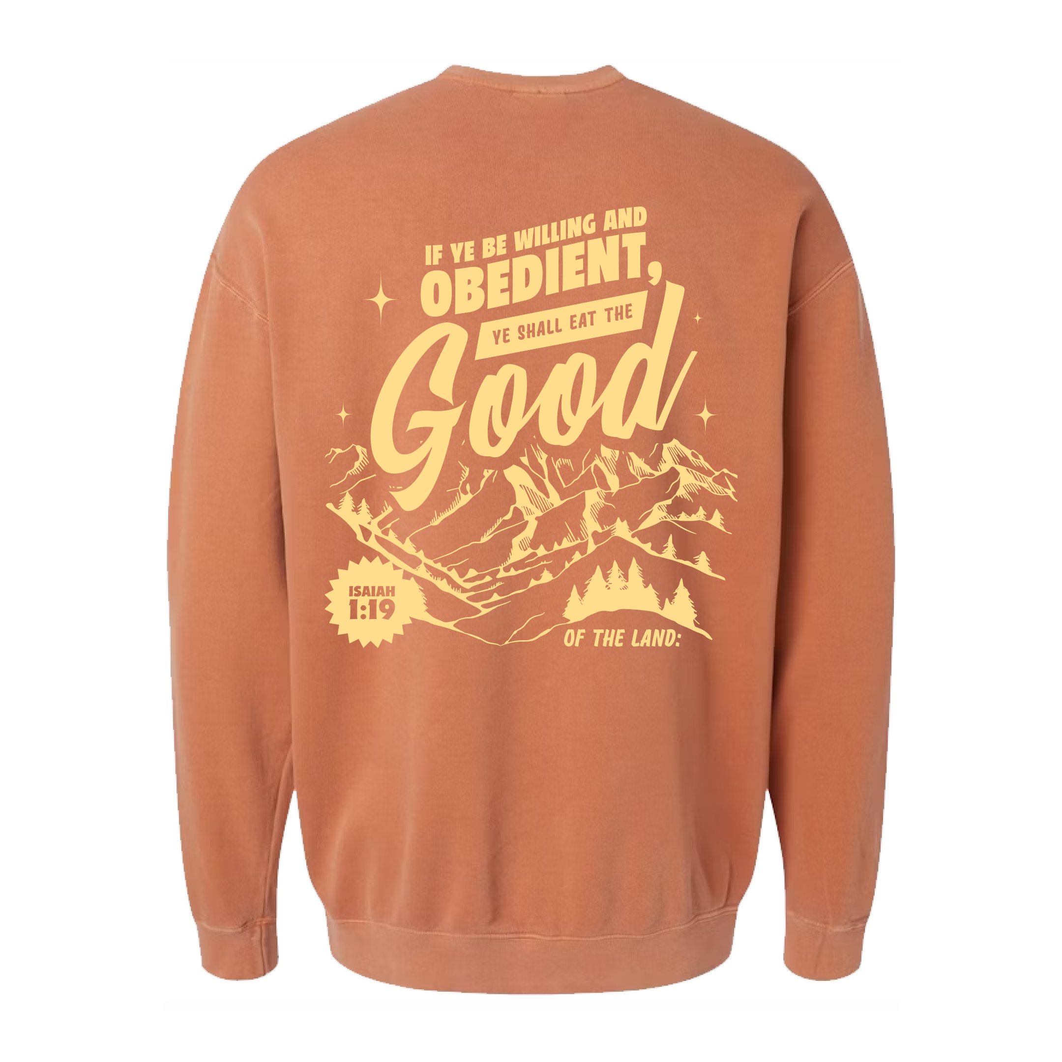 Eat the GOOD of the Land Lightweight Crewneck - Yam