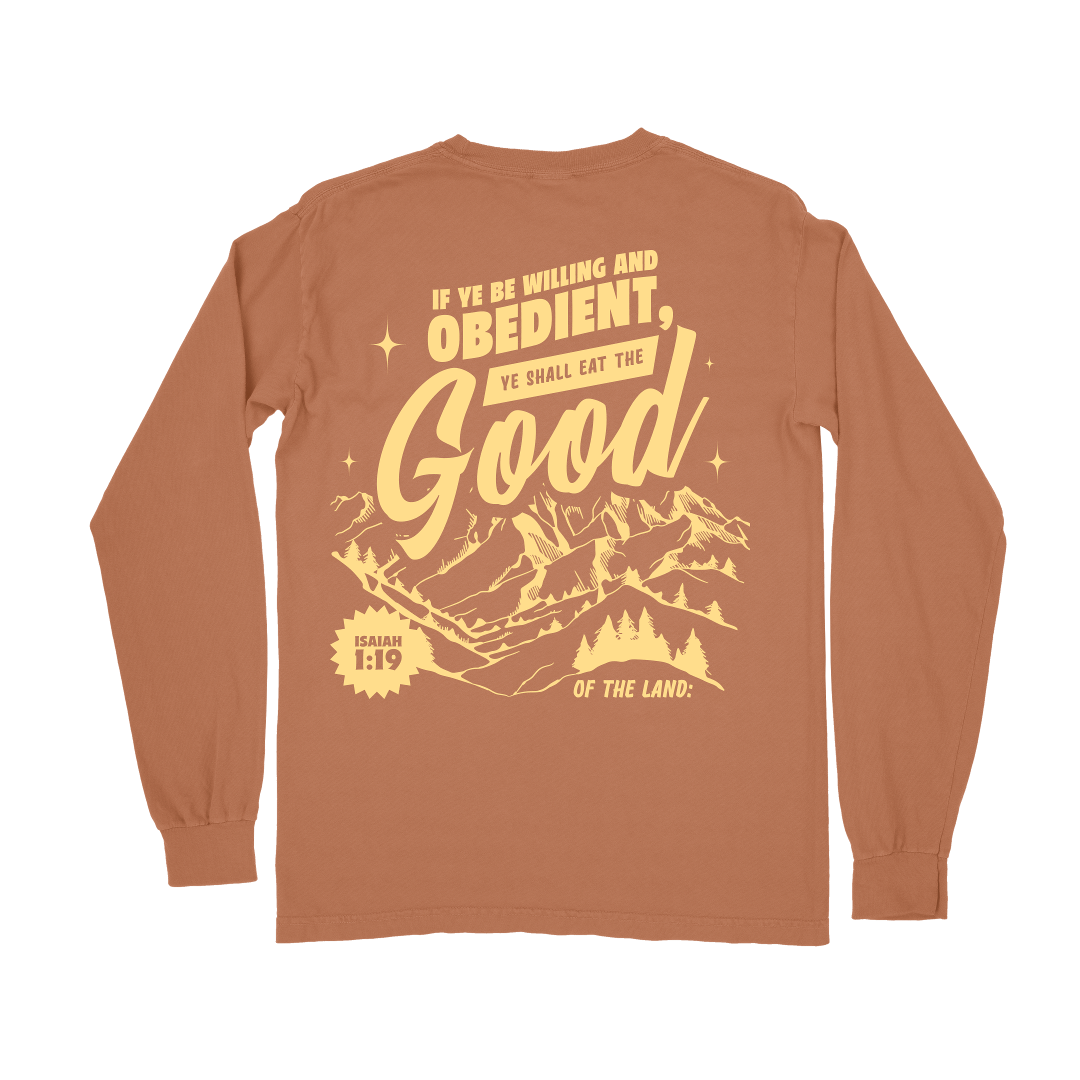 Eat the GOOD of the Land Long Sleeve Tee - Yam