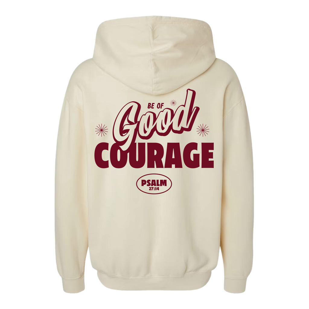Be of GOOD Courage Lightweight Hoodie - Ivory