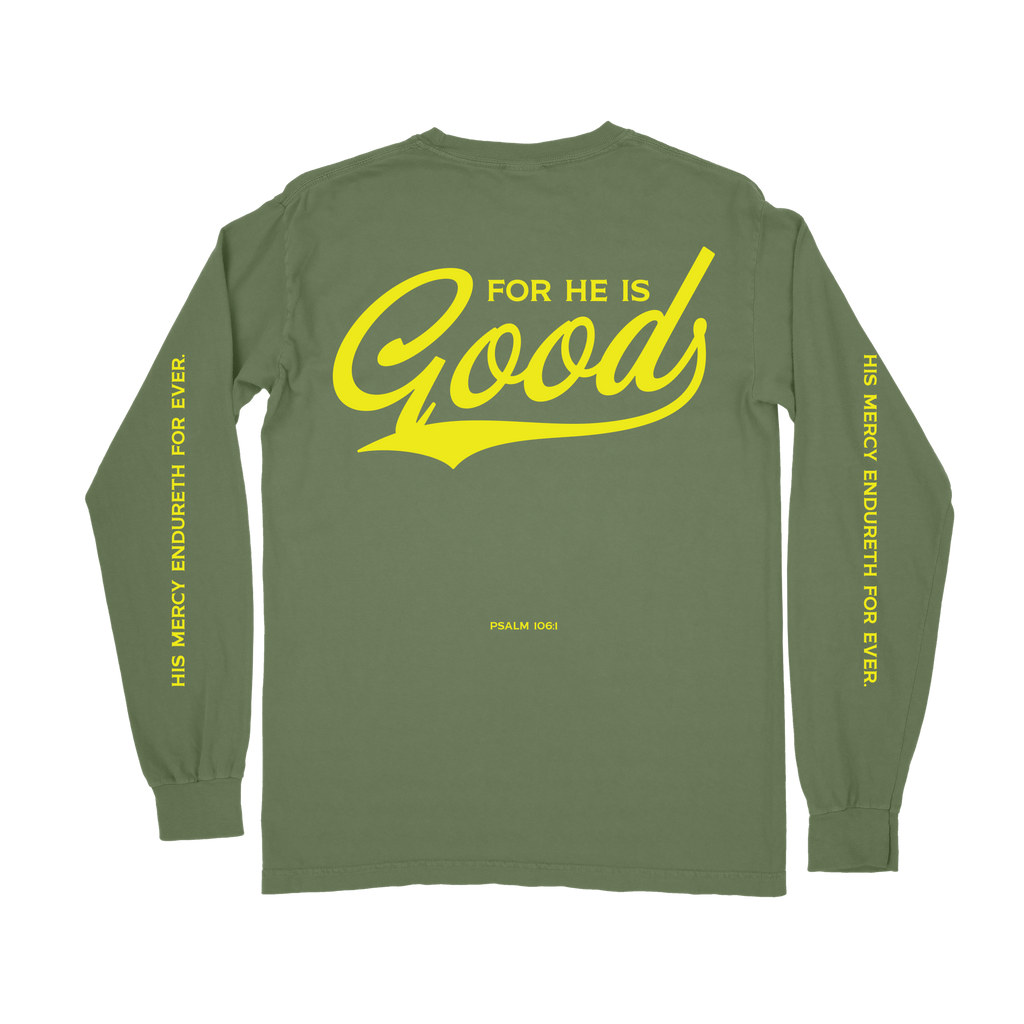 For He is GOOD Long Sleeve Tee - Hemp