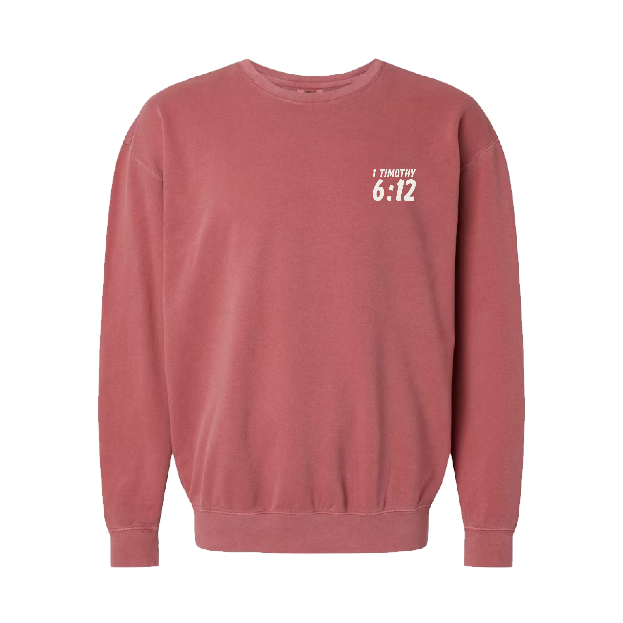 Fight the GOOD Fight of Faith Crewneck - Crimson