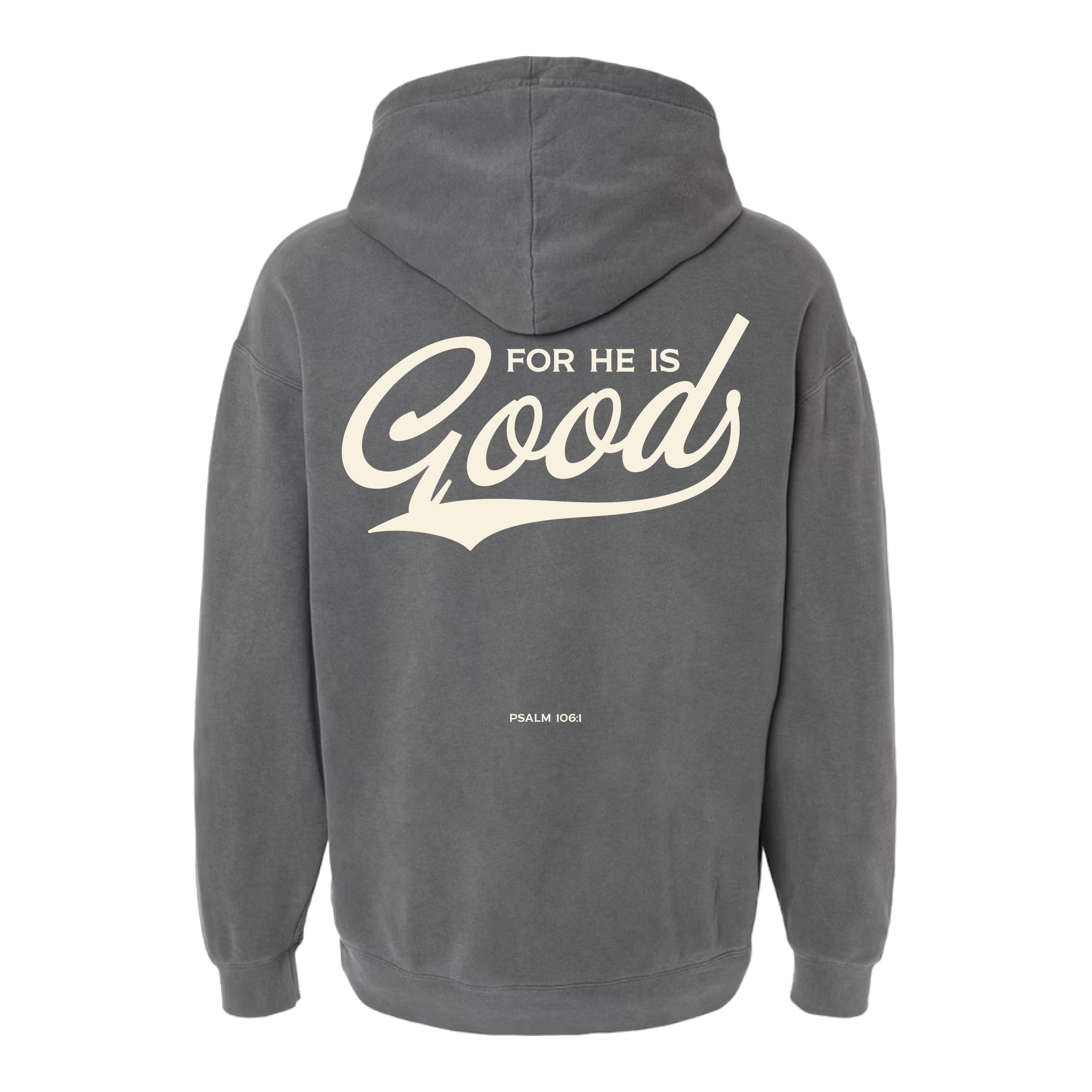 For He is GOOD Lightweight Hoodie - Pepper