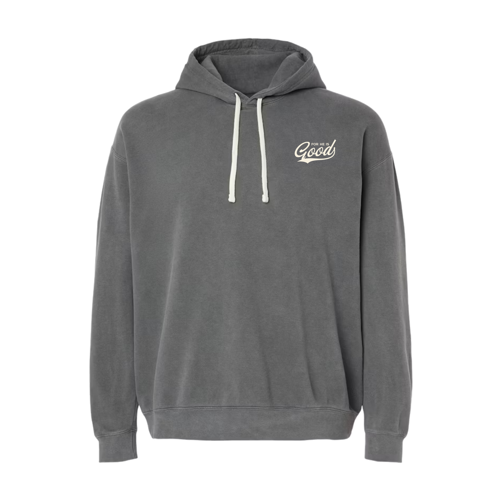 For He is GOOD Lightweight Hoodie - Pepper