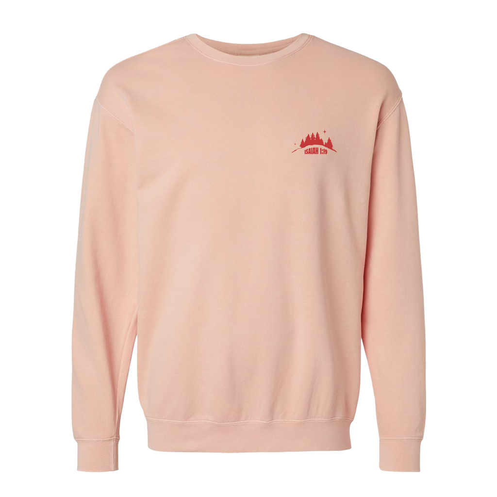 Eat the GOOD of the Land Lightweight Crewneck - Peachy