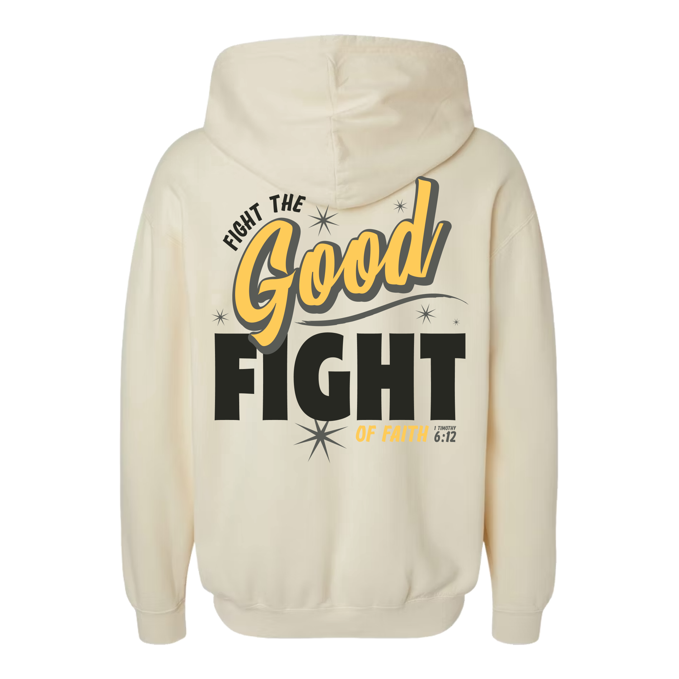 Fight the GOOD Fight of Faith Lightweight Hoodie - Ivory