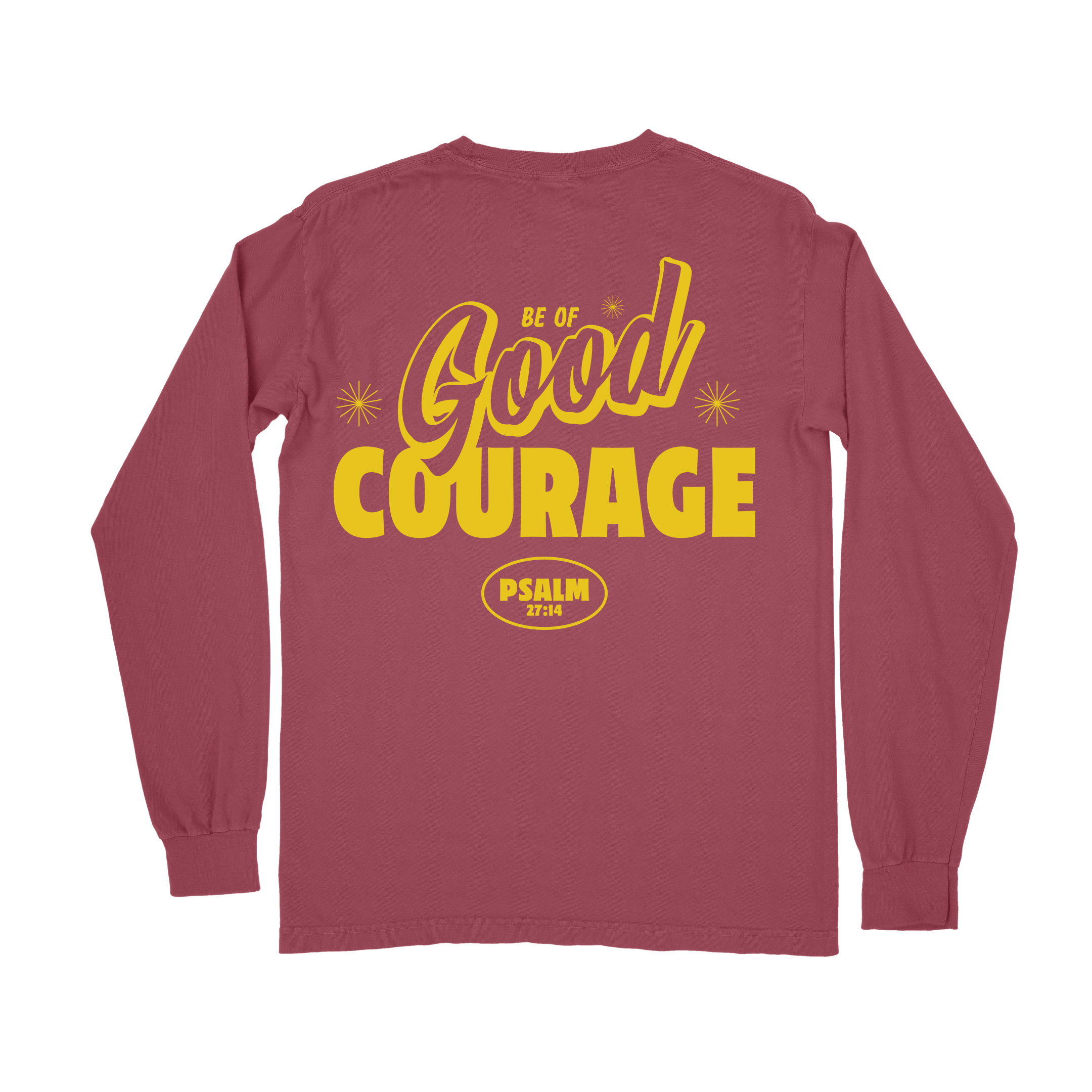 Be of GOOD Courage Long Sleeve Tee - Brick