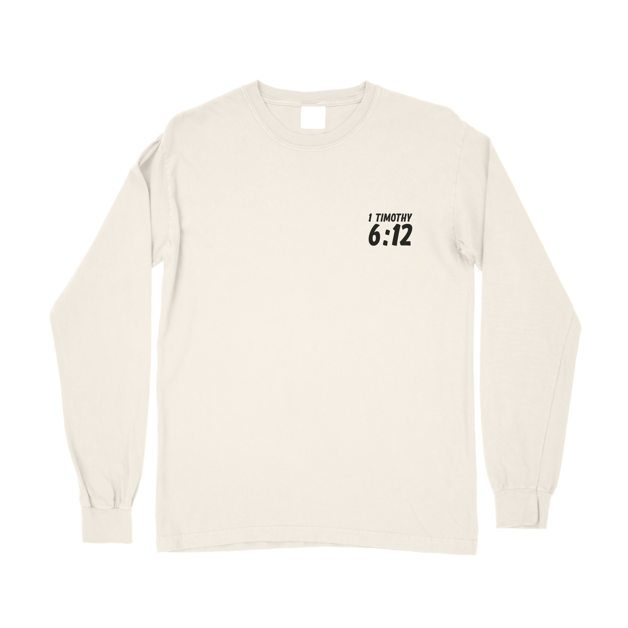 Fight the GOOD Fight of Faith Long Sleeve Tee - Ivory