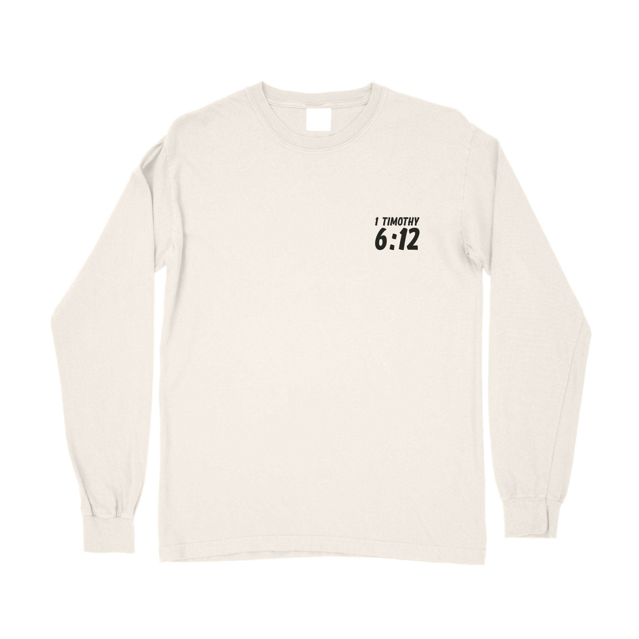 Fight the GOOD Fight of Faith Long Sleeve Tee - Ivory